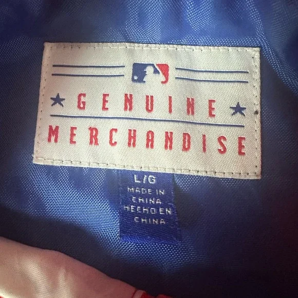 MLB Genuine Merchandise Chicago Cubs Windbreaker Jacket 1/4 Zip Mens Large Blue - Picture 4 of 6